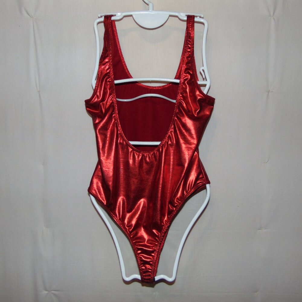 K Too Shiny Red Leotard M - Picture 3 of 7